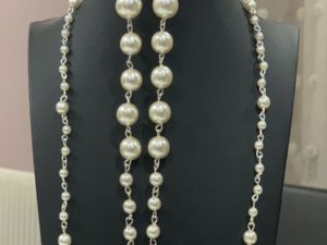 2en1 collier boucles d’oreilles en perles